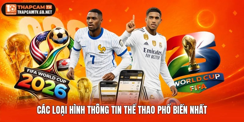 Các loại hình thông tin thể thao phổ biến nhất