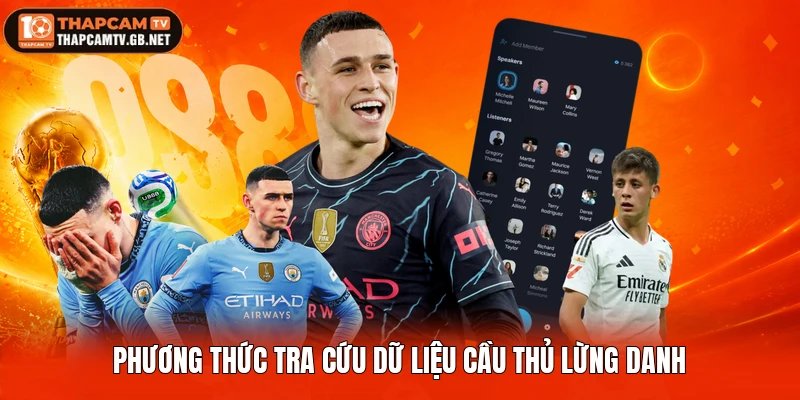 Phương thức tra cứu dữ liệu cầu thủ lừng danh