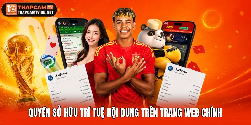 Quyền sở hữu trí tuệ nội dung trên trang web chính